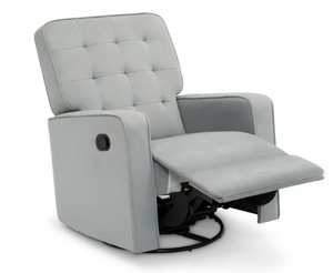 lot 2 image: Delta Children Graham Recliner Glider Swivel Chair - Stain-Resistant Fabric