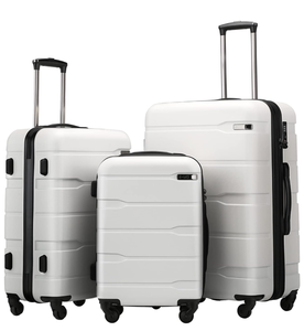 lot 5 image: 3PCS Coolife Luggage Expandable Sets PCABS Spinner Suitcase