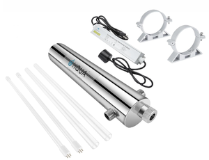 lot 31 image: HQUA-TWS-121 120V 55W 12GPM 1 MNPT InletOutlet, Whole House Ultraviolet Water Purifier Filter