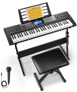 lot 34 image: Donner 61 Key Keyboard Piano, Electric Piano Keyboard Kit