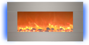lot 92 image: Electric Fireplace - Wall Mounted Fireplace - 13 Backlight Colors and Remote Controlled LED Flames