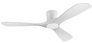 lot 95 image: Livory Wood Smart Flush Mount Ceiling Fans with Lights and Remote