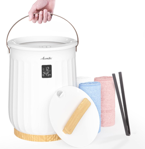 lot 109 image: AceMiko Towel Warmer Bucket, Large Towel Warmer for Bathroom, Hot Towel Warmer