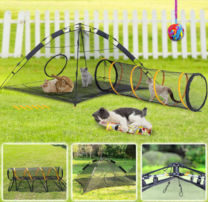 lot 119 image: Cat Tent for Indoor and Outdoor Cat Enclosures Cat Playpen X-Large Portable Cat Tunnel