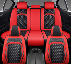 lot 134 image: 04 Leather Car Seat Covers Full Set Faux Leatherette Automotive Vehicle Cushion Cover
