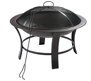 lot 149 image: Mainstays 26 Metal Round Outdoor Wood-Burning Fire Pit