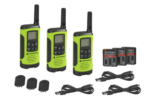 lot 155 image: 3PCS Motorola Talkabout T260TPG Radio, Green