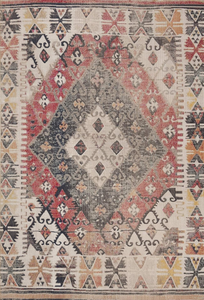 lot 173 image: SAFAVIEH Montage Collection Rust  Multi MTG236P Boho Indoor Outdoor Rug