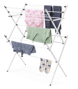 lot 182 image: Mainstays X-Wing 2 Tier Steel Drying Rack