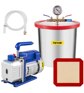 lot 188 image: Bestauto Vacuum Pump 3 CFM Vacuum Chamber 3 Gallon Single Stage Vacuum Pump
