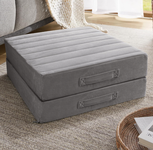 lot 475 image: 2PCS Codi Floor Cushions for Adults, Large Meditation Pillows with Thick Memory Foam & Soft Tufted Covers