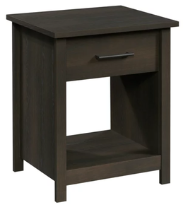 lot 493 image: Mainstays Hillside Nightstand with Drawer, Espresso Finish