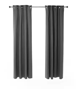 lot 302 image: Dark Grey Grommet Blackout Curtain - 52 in. W x 84 in. L (Set of 4)
