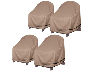 lot 303 image: ULTCOVER Waterproof Patio Adirondack Chair Cover 4 Pack for Outdoor Chair Size Upto 32W x 35D x 36H inch
