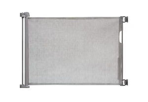 lot 313 image: 30 in. Tall Gray Retractable Mesh Safety Gate