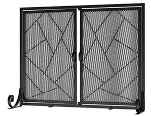 lot 324 image: Fireplace Screen with Hinged Doors