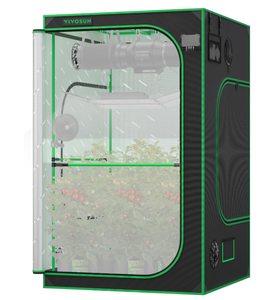lot 328 image: VIVOSUN P448 484880 PRO Grow Tent, with Thick 1 inch Poles, Strengthened High Reflective Mylar Oxford Fabric, Extra Hanging Bars & High CFM Kit for Hydroponics