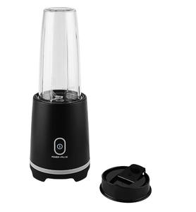 lot 339 image: Mainstays Black Single-Serve Blender with 1 Travel Lid, 16 oz, New