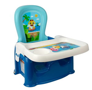 lot 354 image: The First Years Pinkfong Baby Shark Mealtime Baby Toddler Booster Seat with Adjustable Tray