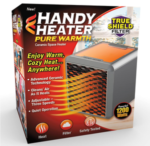 lot 355 image: Handy Heater Pure Warmth Ceramic Space Heater, 1200 Watts, 3-Speed Adjustable, Quiet Operation