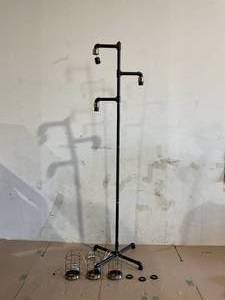 lot 199 image: CONCA Steampunk Three Head Floor Lamp