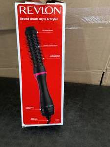 lot 597 image: Revlon One Step Root Booster Round Brush Dryer and Hair Styler