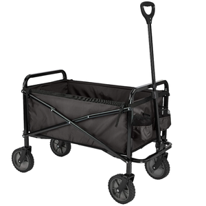 lot 260 image: Amazon Basics Collapsible Folding Wagon, Heavy Duty, Black