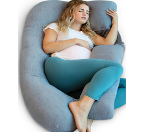 lot 532 image: Pharmedoc Pregnancy Pillows, U-Shape Full Body Pillow