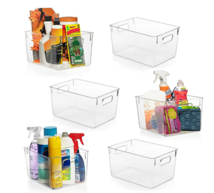 lot 539 image: ClearSpace Plastic Bins Perfect Kitchen Organization 6 pack