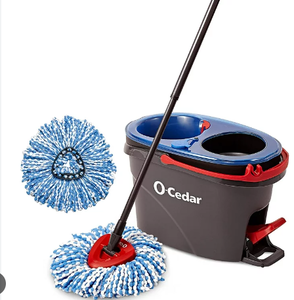 lot 570 image: O-Cedar EasyWring RinseClean Spin Mop and Bucket System, Hands-Free System