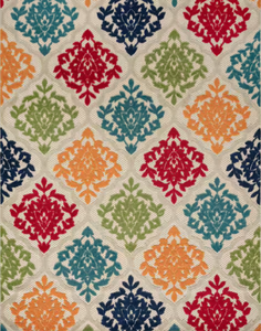 lot 77 image: Oasis Medallion Multi-Color IndoorOutdoor Area Rug