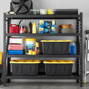 lot 418 image: Members Mark 4-Shelf Industrial Storage Rack Black
