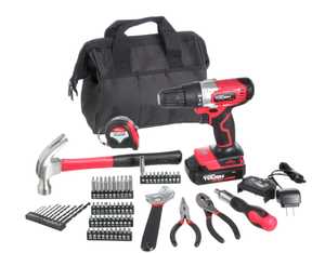 lot 420 image: 70PCS Hyper Tough 20V Max 38. Cordless Drill & DIY Home Tool Set Project Kit