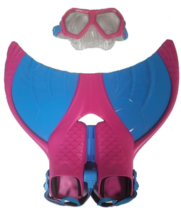 lot 510 image: LOT OF 24 Body Glove Kids Mermaid Monofin with Mask PinkBlue