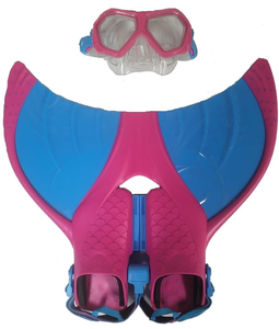 lot 511 image: LOT OF 24 Body Glove Kids Mermaid Monofin with Mask PinkBlue