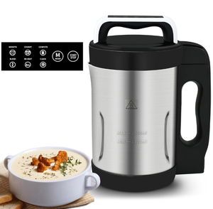 lot 600 image: Soup Maker 1.6 L, 8 in 1 Multi-Function Soup and Smoothie Maker with Led Control Panel