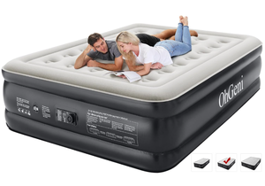 lot 608 image: Queen Size Air Mattress with Built in Pump, Blow Up Colchones Inflables Mattress for Guests
