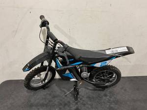 lot 59 image: Razor Dirt Rocket MX125 - Blue, Miniature Electric Powered Ride-on Bike