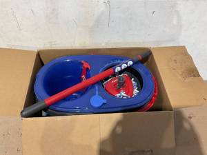 lot 566 image: O-Cedar EasyWring RinseClean Spin Mop and Bucket System, Hands-Free System