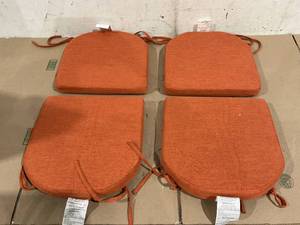 lot 531 image: 4 Orange Seat Cushions