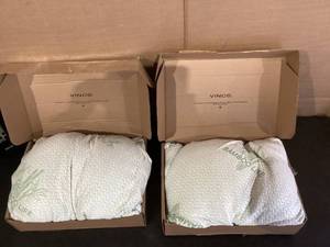 lot 534 image: Rayon Derived from Bamboo Pillows Standard Size Set of 2
