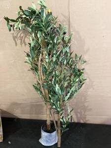 lot 544 image: 6FT Artificial Olive Tree Tall Fake Potted Olive Silk Tree