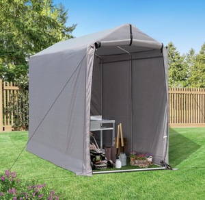 lot 43 image: Outdoor Storage Shed Heavy Duty Portable Storage Shelter with Roll-up Zipper Door for Bike