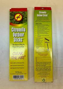 MM. 2x 10 Citronella Outdoor Sticks