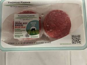 B. 10x 3.20oz Grass Fed Burgers-All Natural