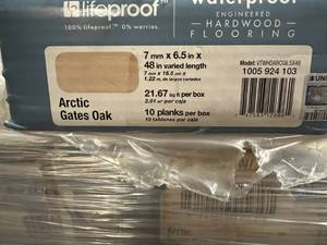 10 Boxes(21.67sq ft box) Lifeproof-Engineered Hardwood Flooring-Artic Gates Oak