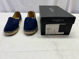 New Talbots Shoes 7.5M Indigo Blue-Izzy Scallop