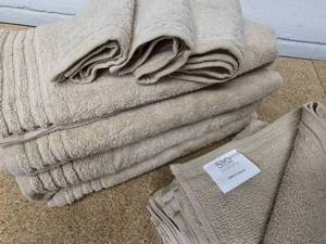 Bath towel set - light tan color - 100% cotton