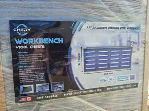 lot 10 image: Chery Work Bench Blue  Model # 7FT-20D Slight Damage