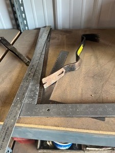 Squares  and pry bar